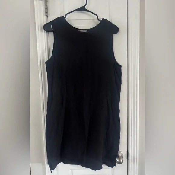 RUSS BERENS Vintage Black Linen Sleeveless Dress | Women’s Size Large - Picture 1 of 8